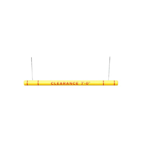 Innoplast Innoplast Clearance Bar, 7inD x 80inL, Yellow Bar/White Tapes CB-780YW - main
